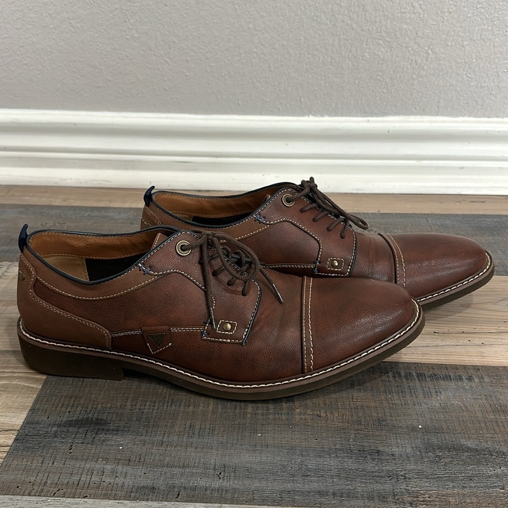 Guess Men's Size 12 Brown Jibben Oxford Shoes - Picture 2 of 7